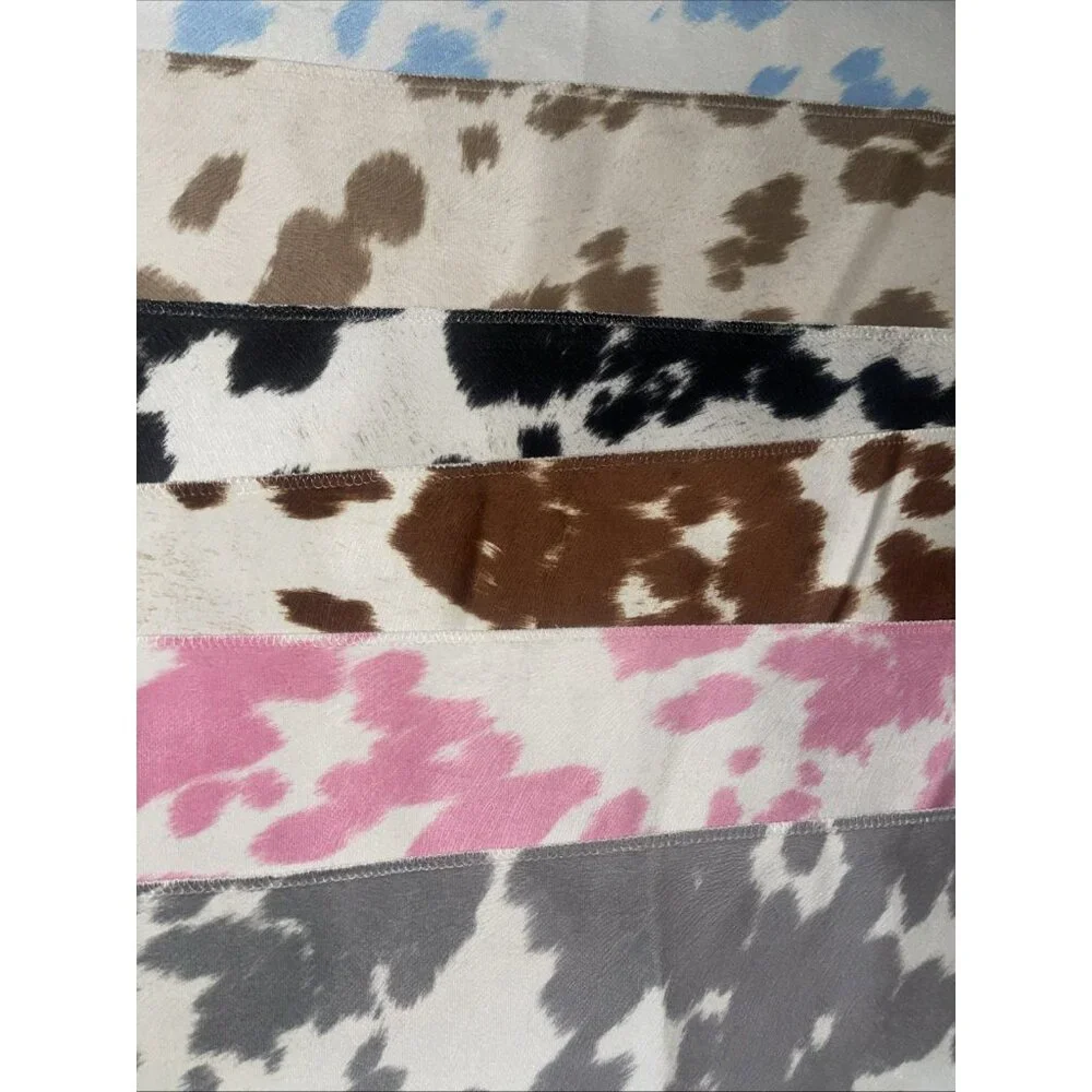 Cow Print Patterned Fabric Rolls Assorted Colors